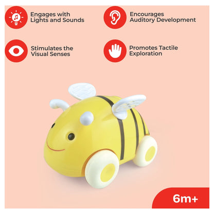 Moon Bumble Buzz Pull Back Toy with Lights and Music(Bee)