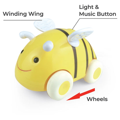 Moon Bumble Buzz Pull Back Toy with Lights and Music(Bee)