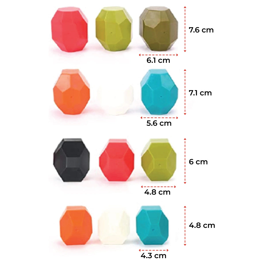 Moon Rock & Stack Balancing Toy Blocks 12 pcs