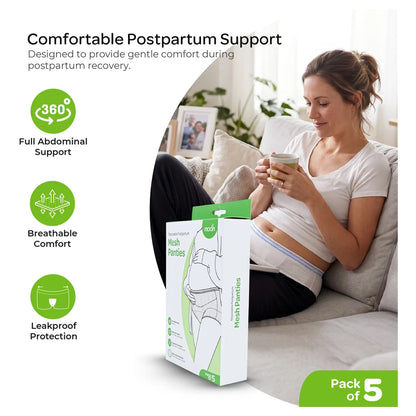 Moon Disposable Postpartum Mesh Panties Stretchable Breathable (Pack of 5)
