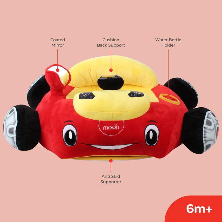 Moon Fluffi Portable Cushion Seat for Babies (Red)