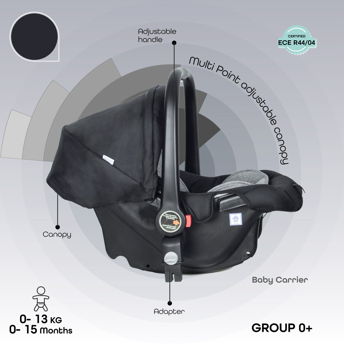 Moon Tres 3 In 1 Travel System (Black)