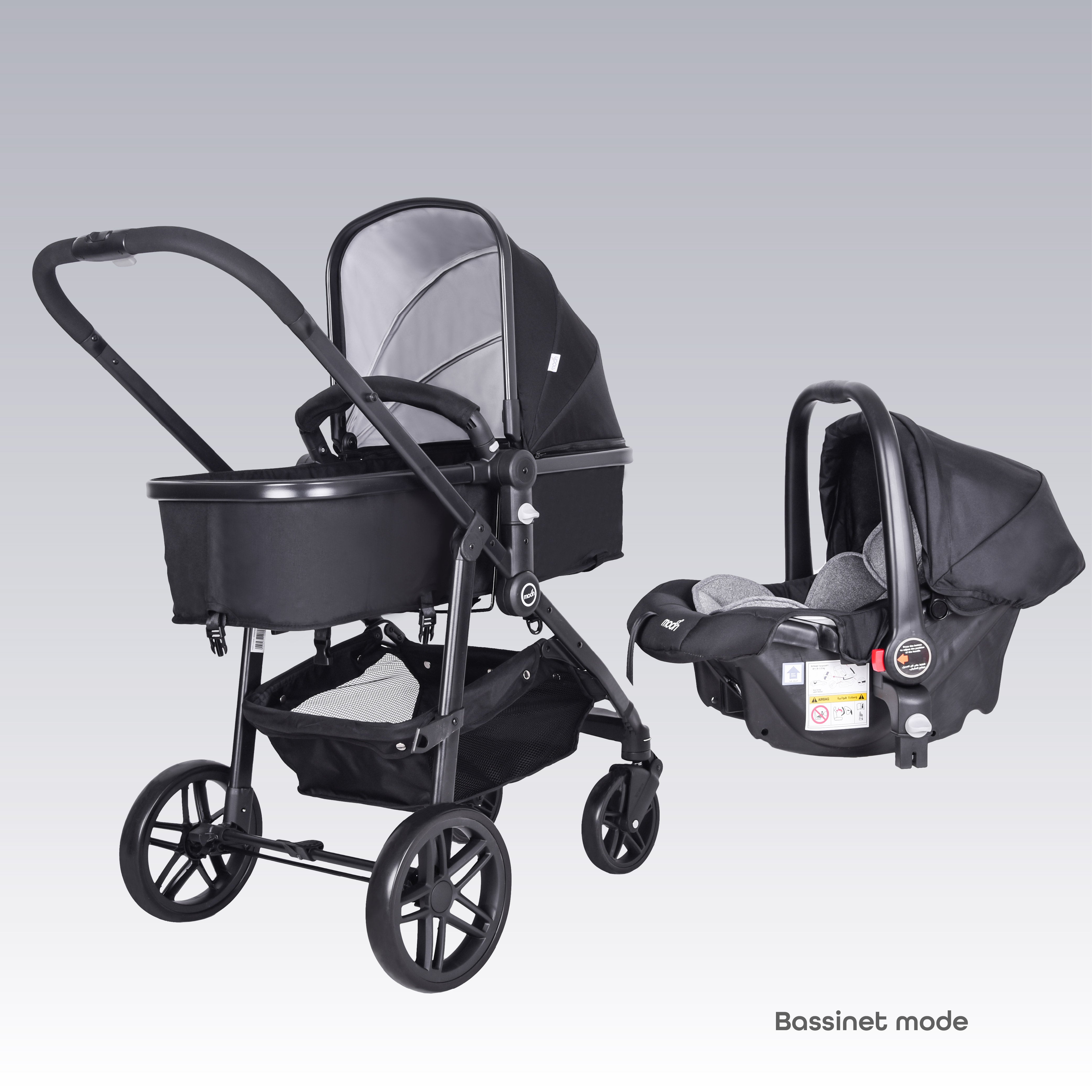 Moon - Tres 3 In 1 Travel System (Black)