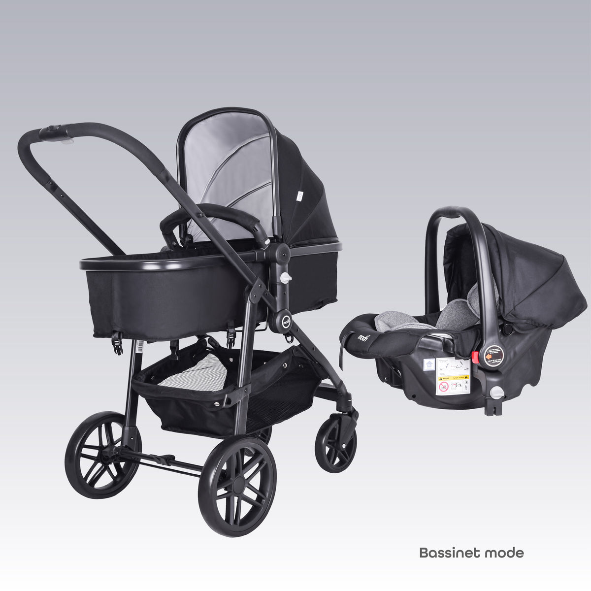 Moon Tres 3 In 1 Travel System (Black)