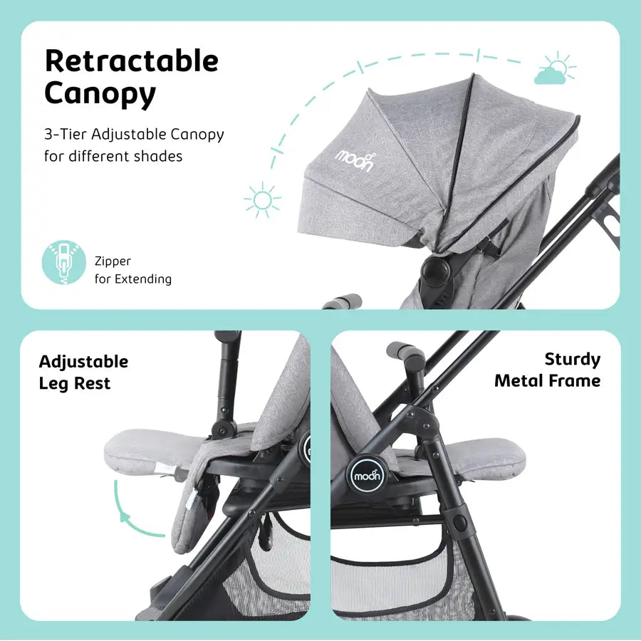 Moon 360 Stroller (Grey) Moon 360 Stroller (Grey)
