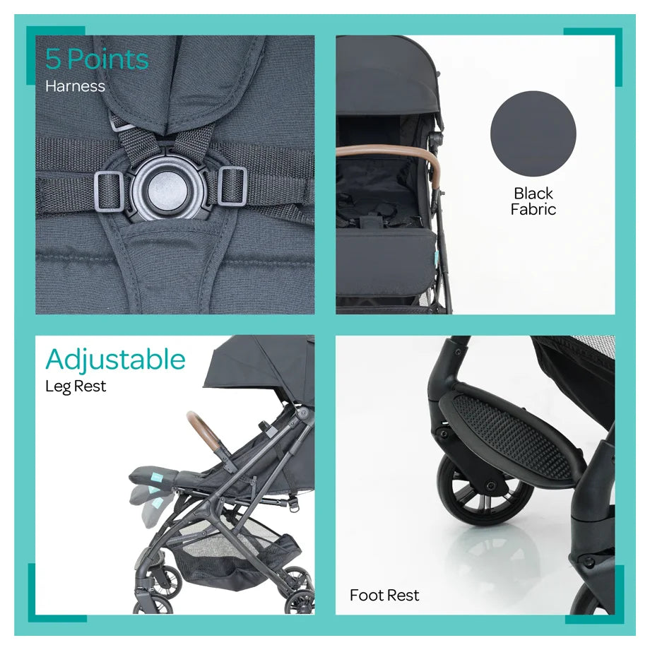 Moon Ritzi-Lite Baby Cabin Stroller (Black)