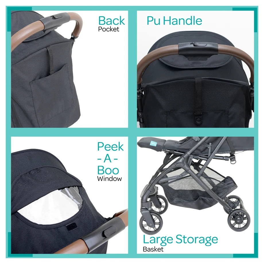 Moon Ritzi-Lite Baby Cabin Stroller (Black)