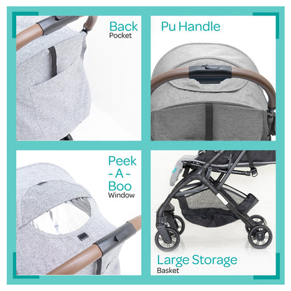 Moon Ritzi-Lite Baby Cabin Stroller (Grey)