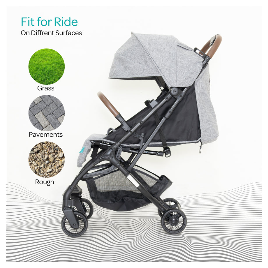 Moon Ritzi-Lite Baby Cabin Stroller (Grey)