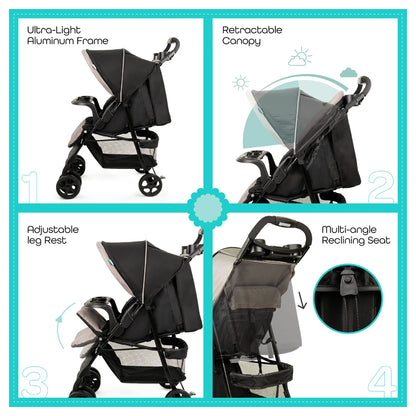 Moon Metro Urban Baby Stroller (Black)