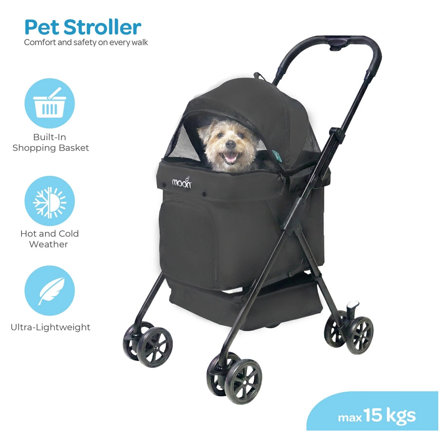 Moon PawPerch Pet Stroller (Grey)