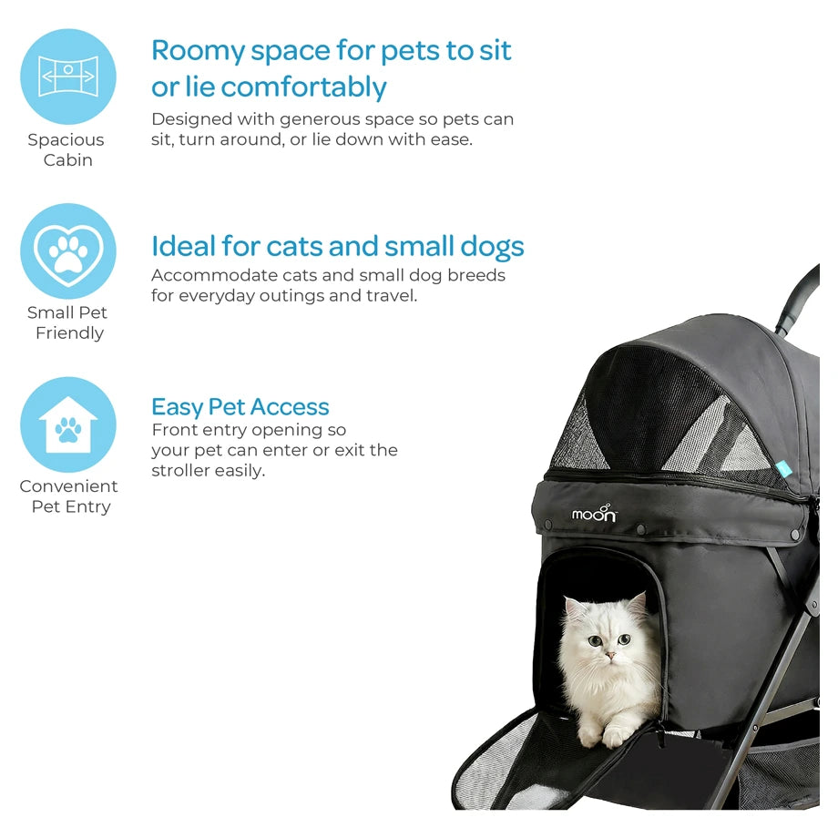 Moon PawPerch Pet Stroller (Grey)