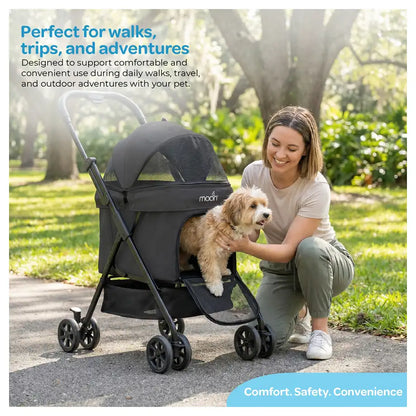 Moon PawPerch Pet Stroller (Grey)