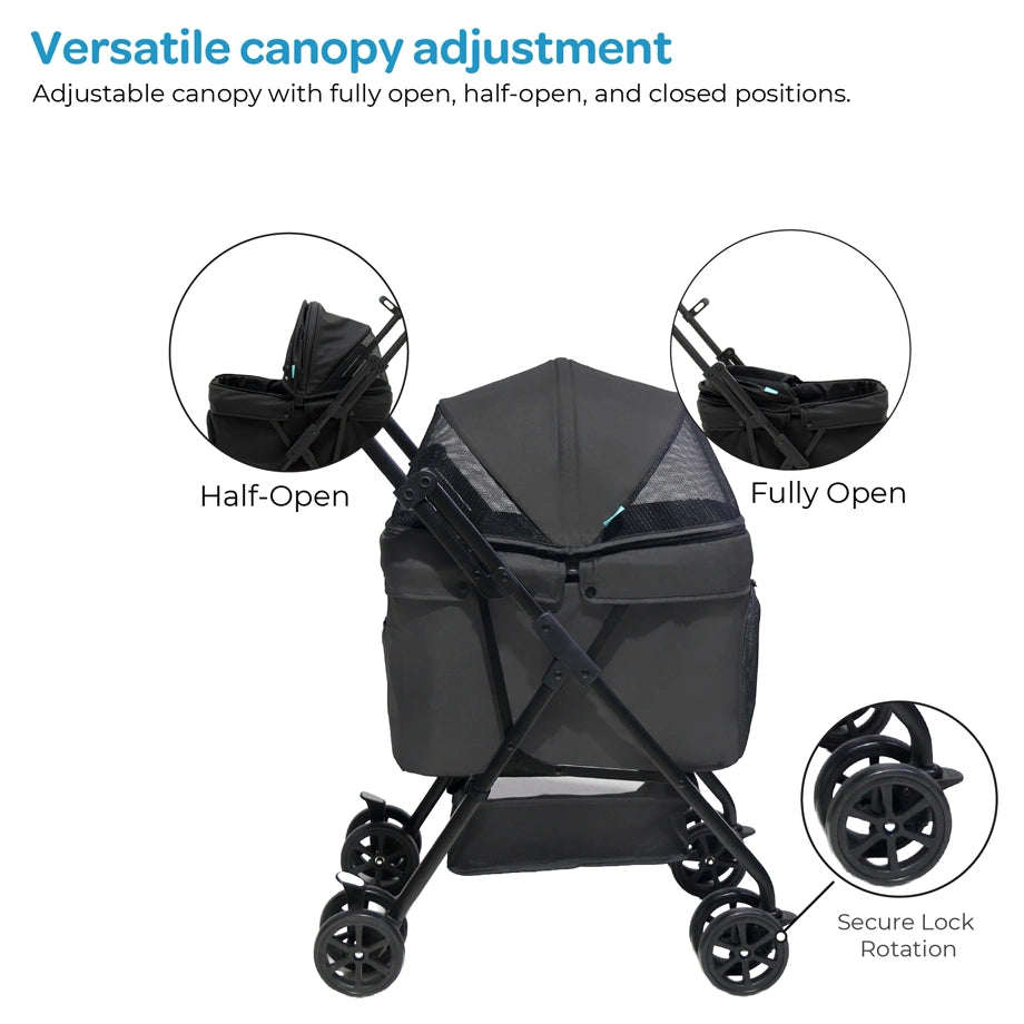 Moon PawPerch Pet Stroller (Grey)