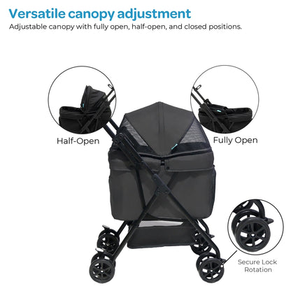 Moon PawPerch Pet Stroller (Grey)