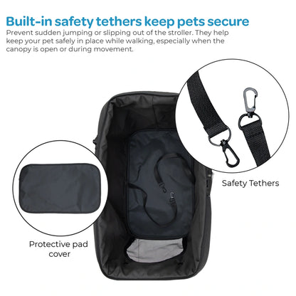 Moon PawPerch Pet Stroller (Black)