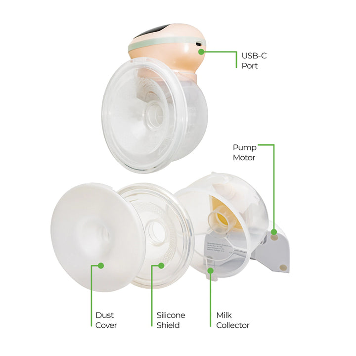 Moon Wearable Hands Free Breast Pump 210ml