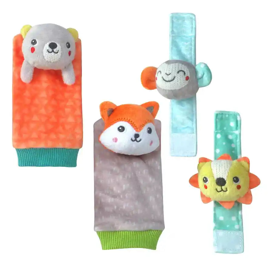 Moon Foot and Wrist Rattle – Set of 4