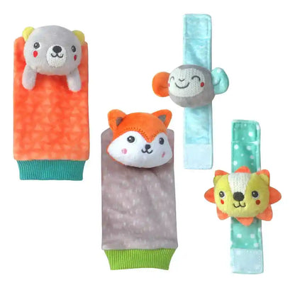 Moon Foot and Wrist Rattle – Set of 4