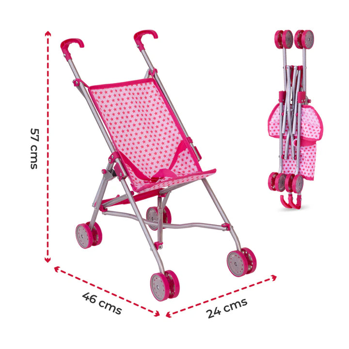 Moon Baby Doll Buggy Pretend to Play (Pink)