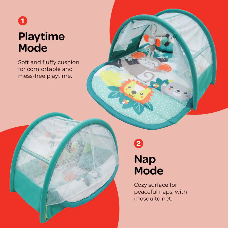 سجادة اللعب الأرضية Moon Nap N Play من Jungle Friends سجادة اللعب الأرضية Moon Nap N Play من Jungle Friends