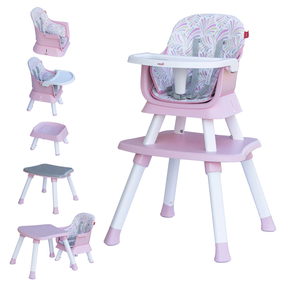 Moon 6 In 1 High Chair (Pink)