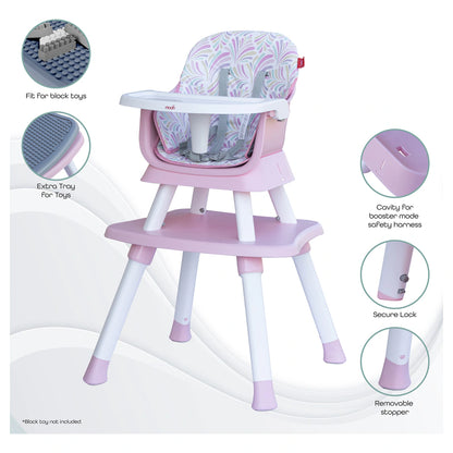 Moon 6 In 1 High Chair (Pink)
