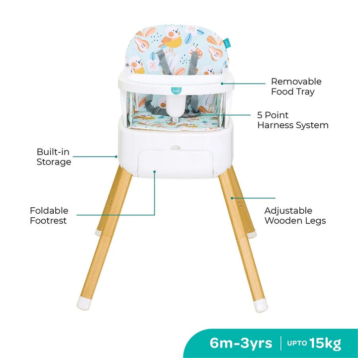 Moon Hiterite 4-In-1 Convertible Baby Highchair (Green)