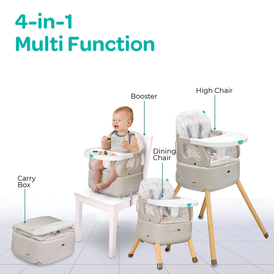 Moon 4 -In 1 Multi Function High Chair (Beige) Moon 4 -In 1 Multi Function High Chair (Beige)