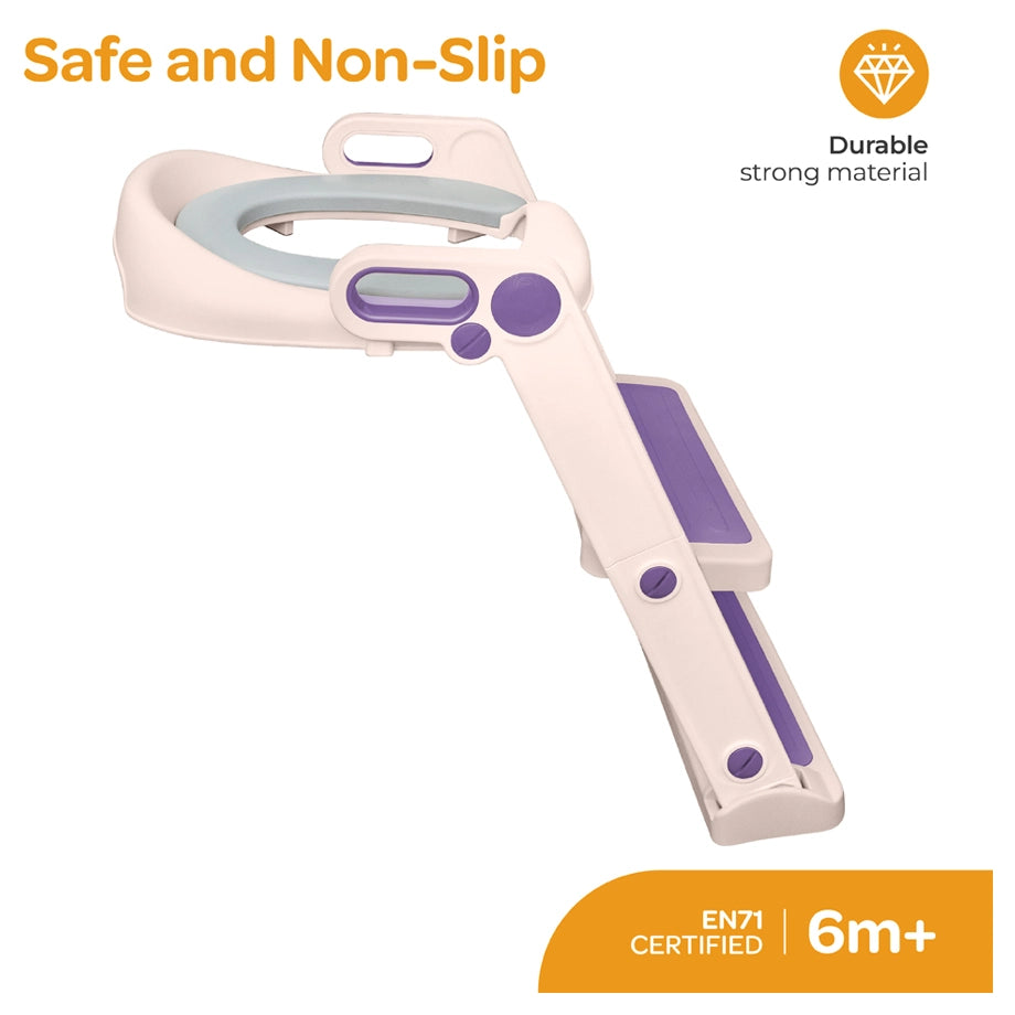 Moon Kids Step Stool Potty Trainer Seat (Pink & Purple)