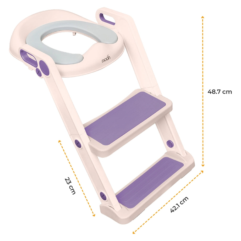 Moon Kids Step Stool Potty Trainer Seat (Pink & Purple)
