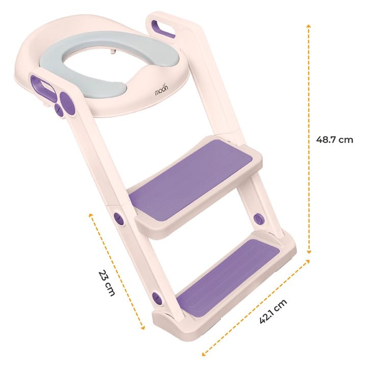 Moon Kids Step Stool Potty Trainer Seat (Pink & Purple)