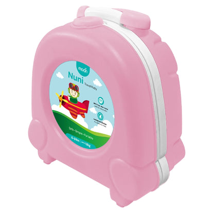 Moon Nuni Travel Potty Seat Portable Foldable Toddler Toilet Training Seat (Pink)