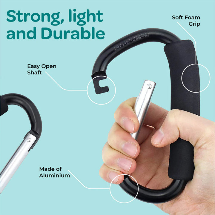 Moon Hands Free Baby Stroller Hook (Black)