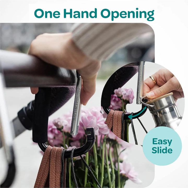 Moon Hands Free Baby Stroller Hook (Black)