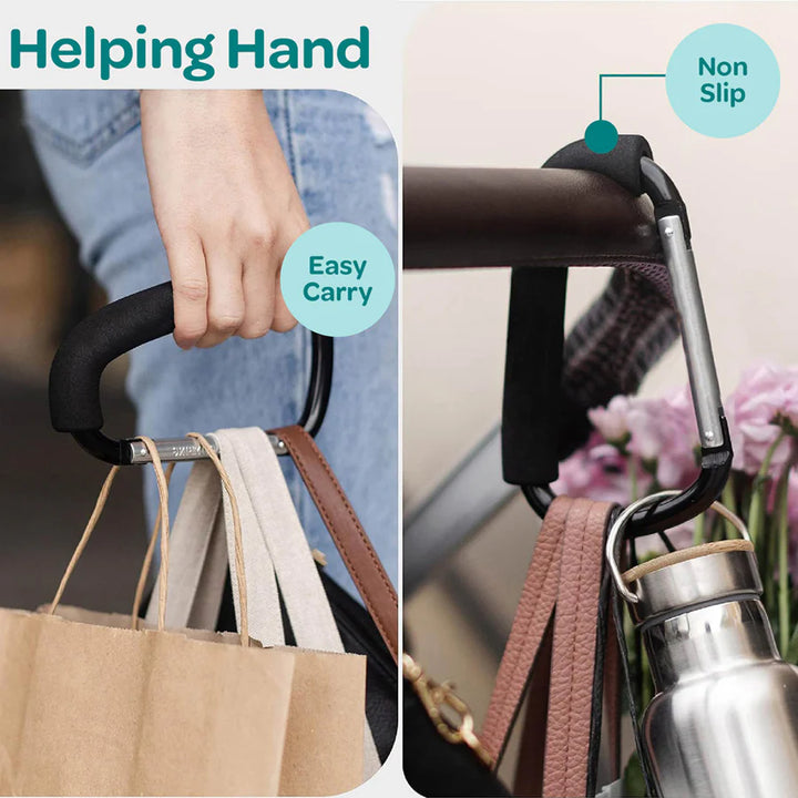 Moon Hands Free Baby Stroller Hook (Black)