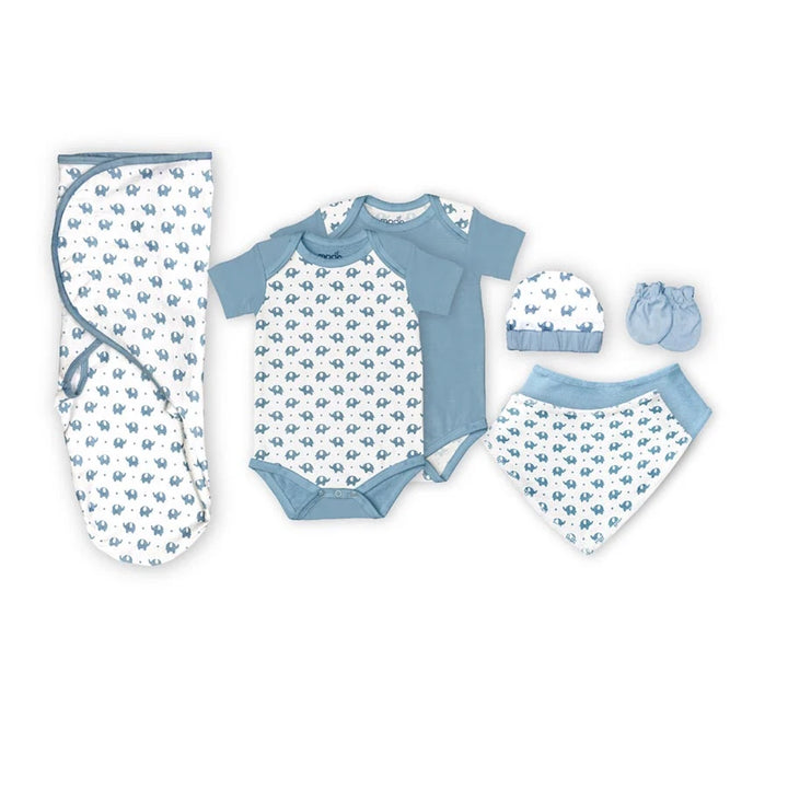 Moon Baby Clothing Combo Set Elephant Print 7pc (3-6 m)