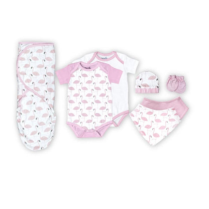Moon Baby Clothing Combo Set Swan Print 7pc (3-6 m)