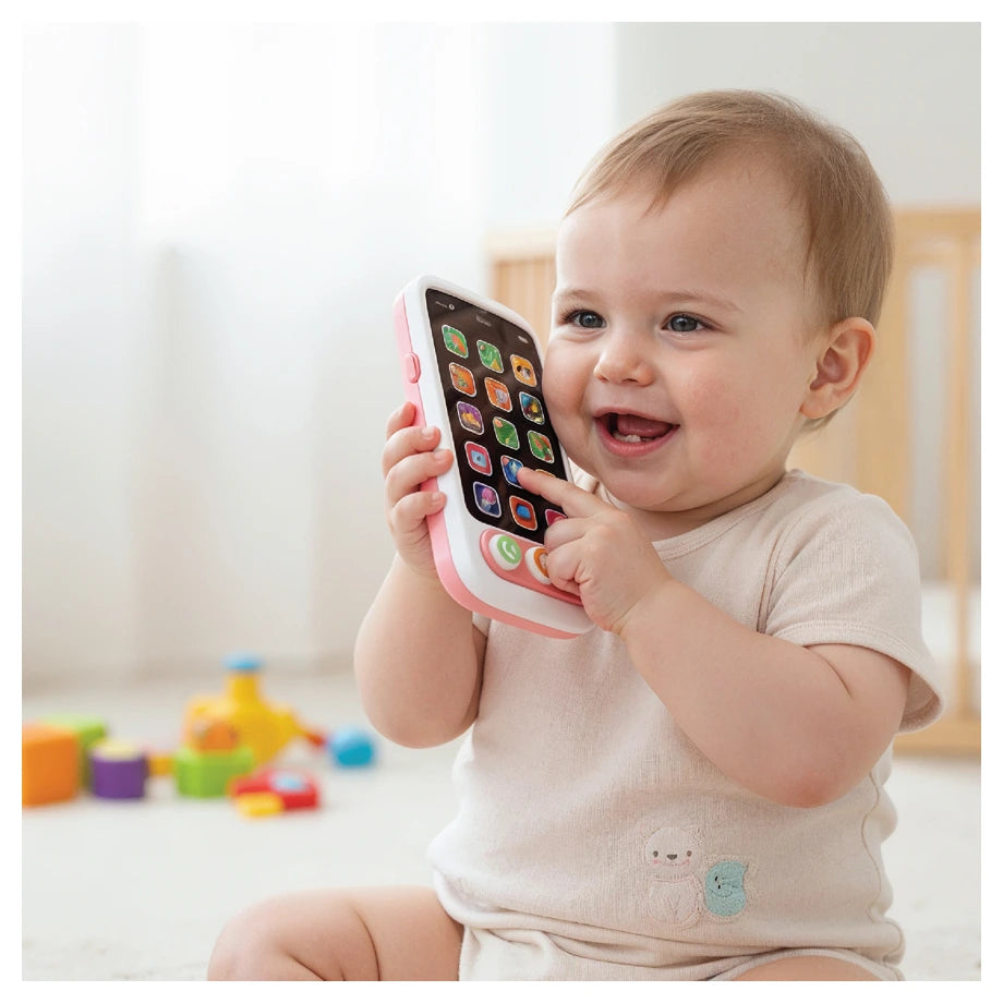 Moon A Fone Educational Musical Touch Screen Mobile Phone Toy for Kids (Pink)