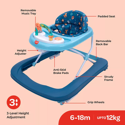 Moon Stride Baby Walker (Dark Blue)