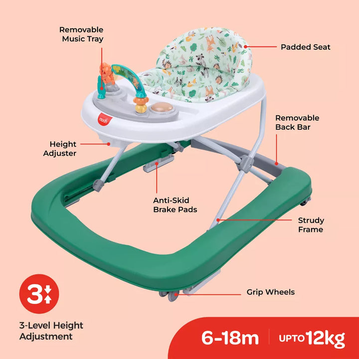 Moon Stride Baby Walker (Green)