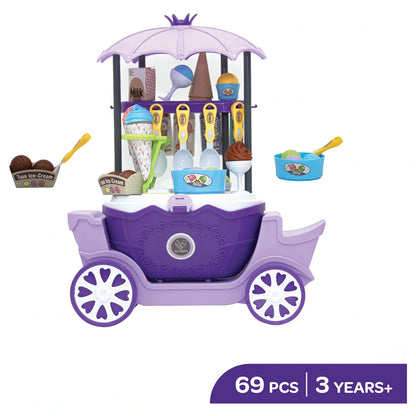 Moon Ice Cream Cart Toy 69 Pcs Pretend Play