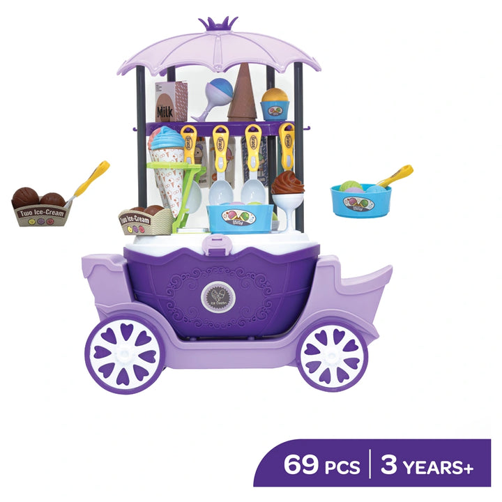 Moon Ice Cream Cart Toy 69 Pcs Pretend Play