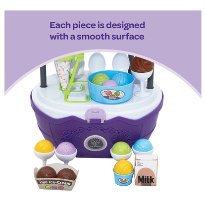 Moon Ice Cream Cart Toy 69 Pcs Pretend Play