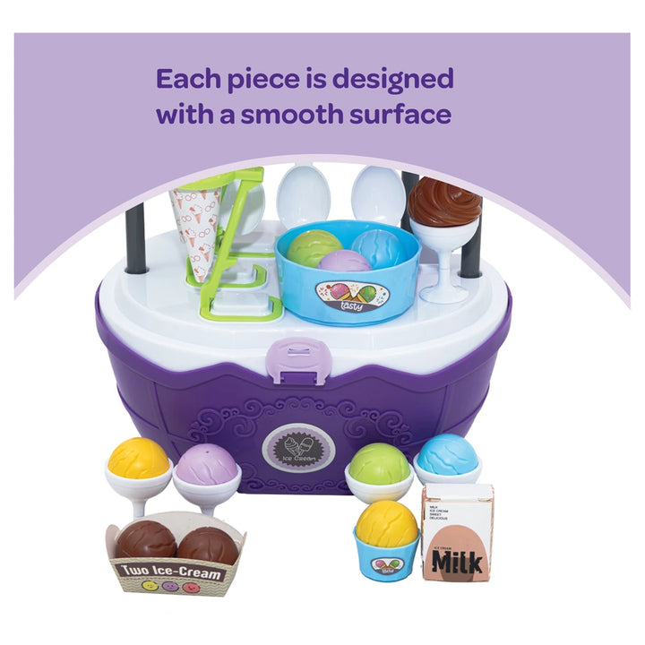 Moon Ice Cream Cart Toy 69 Pcs Pretend Play