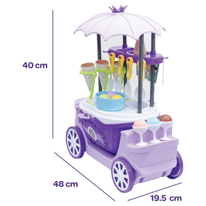 Moon Ice Cream Cart Toy 69 Pcs Pretend Play