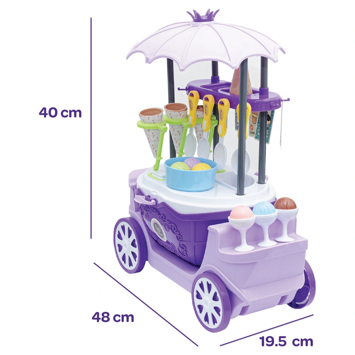 Moon Ice Cream Cart Toy 69 Pcs Pretend Play