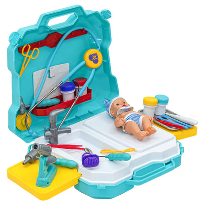 Moon Clinic Set Stainless Junior Doctor Kit 29pcs (Blue)