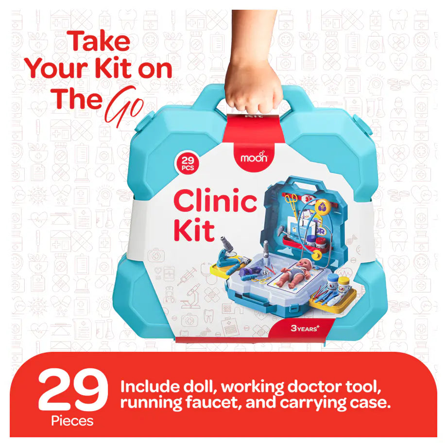 Moon Clinic Set Stainless Junior Doctor Kit 29pcs (Blue)