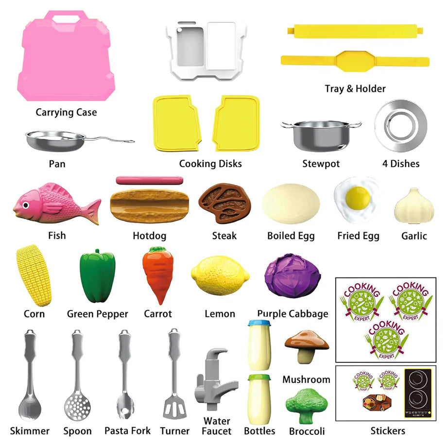 Moon Kitchen Expert Junior Chef Stainless Steel Kitchen Cooking Set (35Pcs)